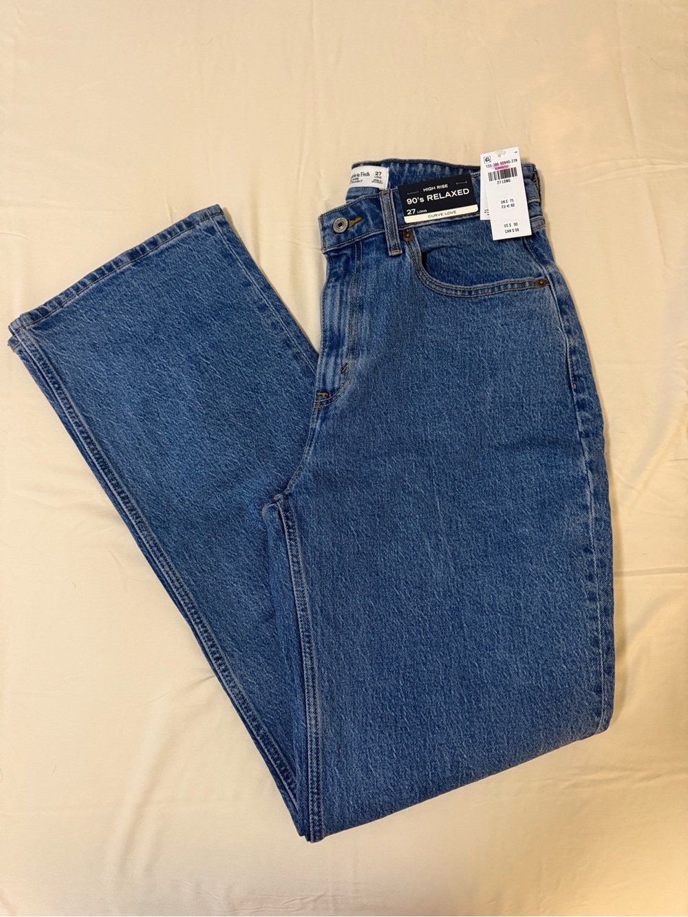 Abercrombie Curve Love 90's Relaxed Fit high rise women’s Jeans - Picture 8 of 14